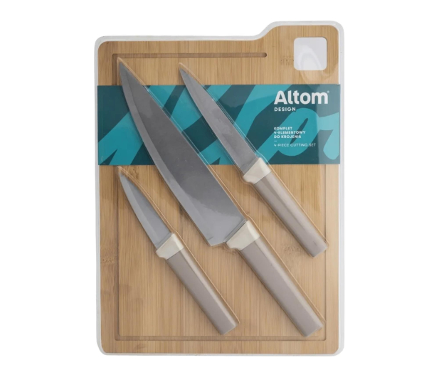 Altom Kpl. 4 elementowy do krojenia: deska bambusowa 24x33x1 cm + - 1580562 - zdjęcie 4